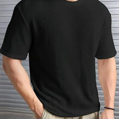 Black Cotton Printed Casual T-Shirt For Men