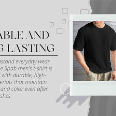 Black Cotton Printed Casual T-Shirt For Men