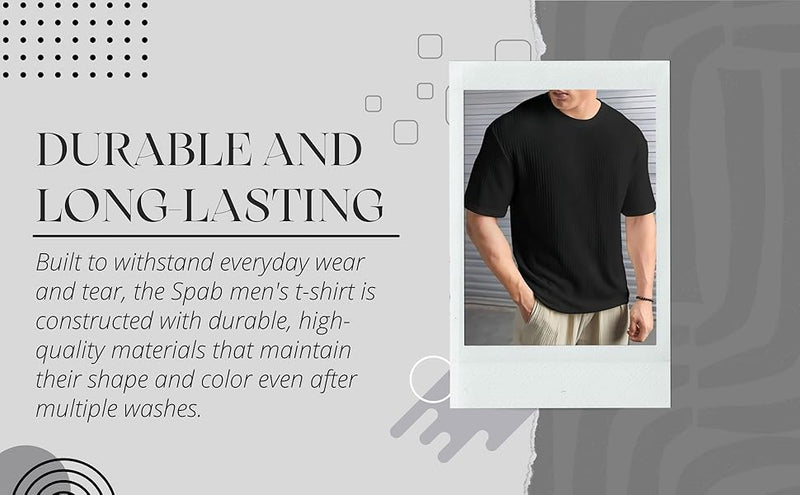 Black Cotton Printed Casual T-Shirt For Men