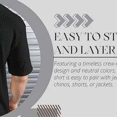 Black Cotton Printed Casual T-Shirt For Men