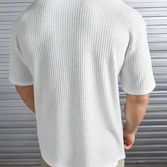White Cotton Printed Casual T-Shirt For Men