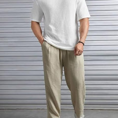 White Cotton Printed Casual T-Shirt For Men