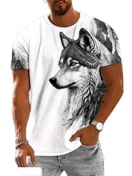 Pack Of 2 White & Black Printed Cotton Casual T-Shirt For Men