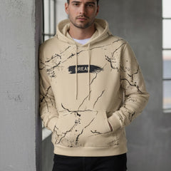 SPAB MENS ALL OVER PRINTED HOODED NECK FULL SLEEVE BEIGE SWEATSHIRT
