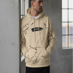SPAB MENS ALL OVER PRINTED HOODED NECK FULL SLEEVE BEIGE SWEATSHIRT
