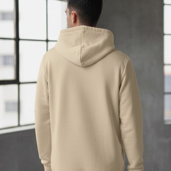 SPAB MENS ALL OVER PRINTED HOODED NECK FULL SLEEVE BEIGE SWEATSHIRT