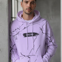 SPAB MENS ALL OVER PRINTED HOODED NECK FULL SLEEVE PURPLE SWEATSHIRT