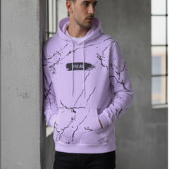 SPAB MENS ALL OVER PRINTED HOODED NECK FULL SLEEVE PURPLE SWEATSHIRT