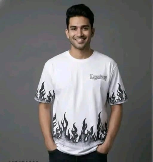 FRIE PRINTING, COTTON T SHIRT HALF SLEEVE DOWN SHOULDER regular tshirt , stylish tshirt ,round neck tshirt