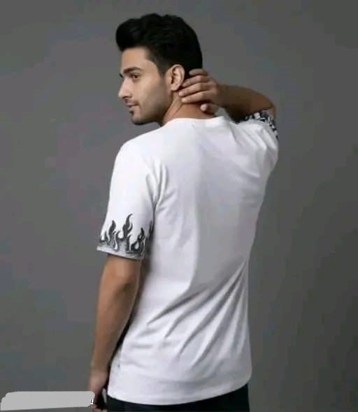 FRIE PRINTING, COTTON T SHIRT HALF SLEEVE DOWN SHOULDER regular tshirt , stylish tshirt ,round neck tshirt