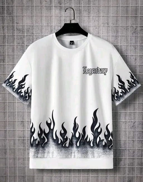 FRIE PRINTING, COTTON T SHIRT HALF SLEEVE DOWN SHOULDER regular tshirt , stylish tshirt ,round neck tshirt