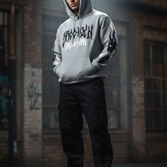 SPAB MENS STYLISH HOODED NECK FULL SLEEVE GREY