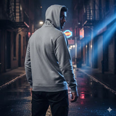 SPAB MENS STYLISH HOODED NECK FULL SLEEVE GREY