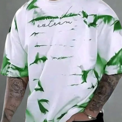 Green  Cotton Printed Casual T-Shirt For Men