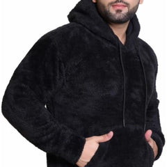 PLAIN BLACK HOODIE FOR MEN