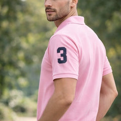 Pack Of 2 Red & Pink Cotton Polo T-Shirt For Men