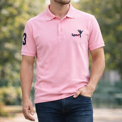 Pack Of 2 Red & Pink Cotton Polo T-Shirt For Men