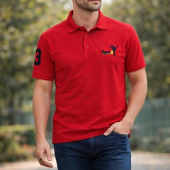 Pack Of 2 Back &  Red Cotton Polo T-Shirt For Men