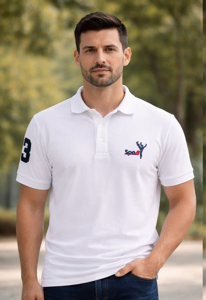 Pack Of 2 Back &  White Cotton Polo T-Shirt For Men
