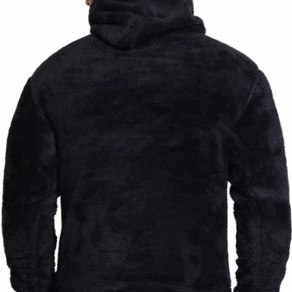 Black Cotton Hooded Neck Loose Fit Printed Hoodie For Unisex