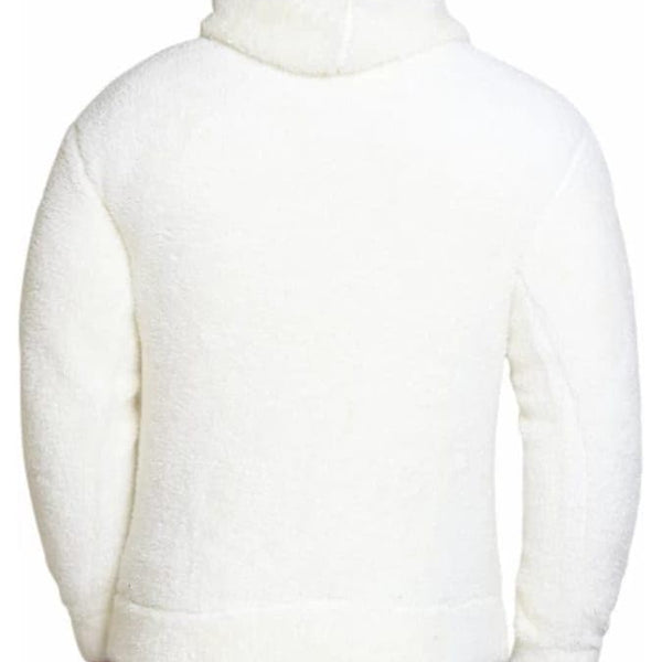 White Cotton Hooded Neck Loose Fit Printed Hoodie For Unisex