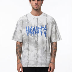 Hearts Acid Wash Oversized T-Shirt