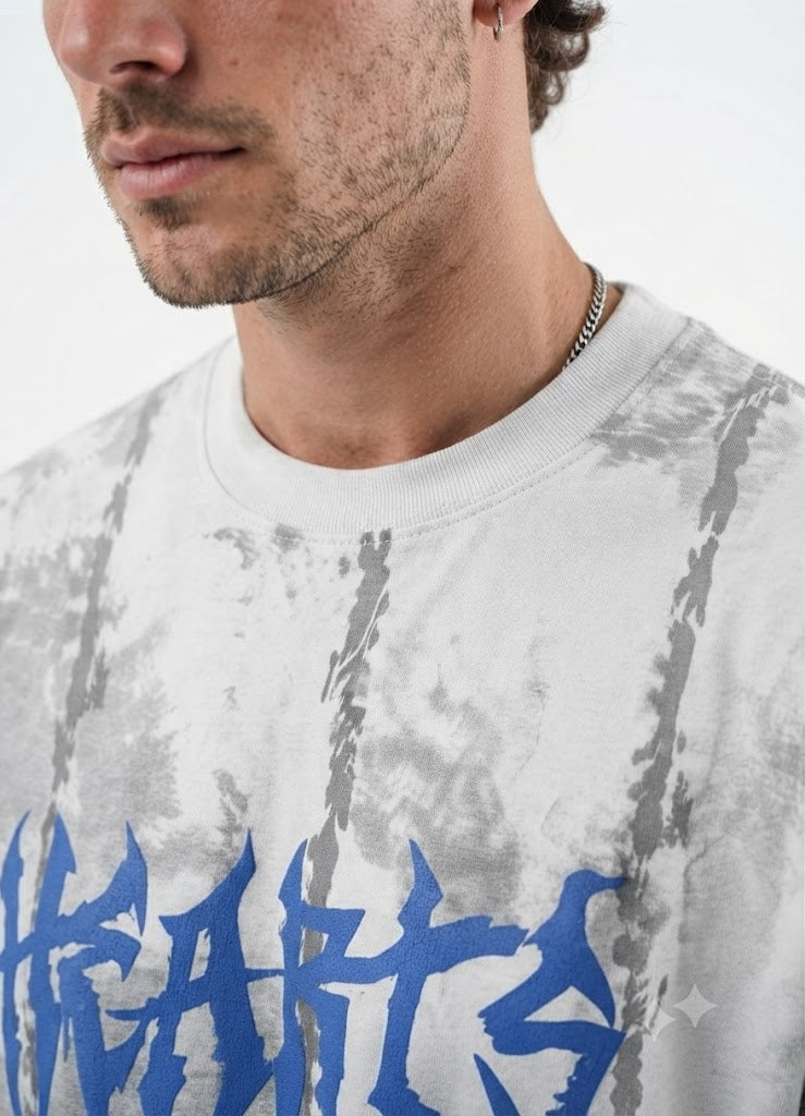 Hearts Acid Wash Oversized T-Shirt