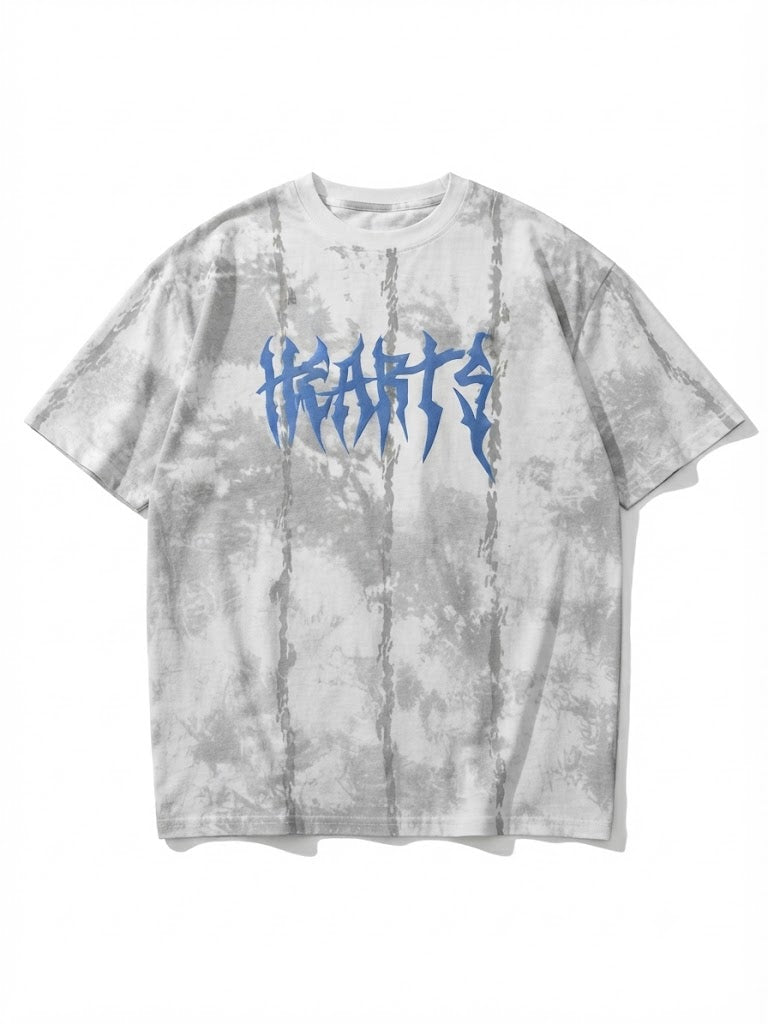 Hearts Acid Wash Oversized T-Shirt