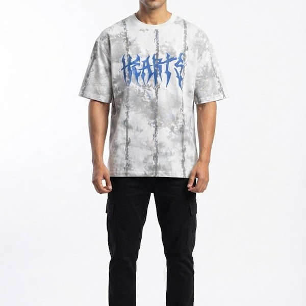 Hearts Acid Wash Oversized T-Shirt