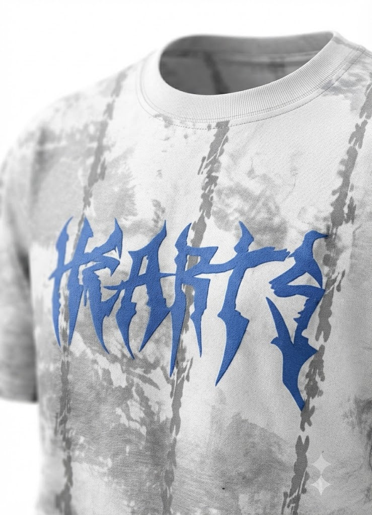 Hearts Acid Wash Oversized T-Shirt