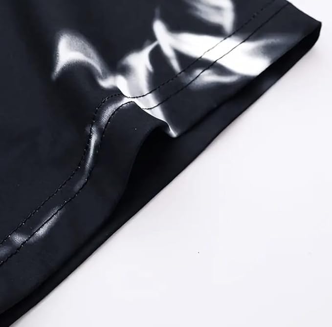 Pack Of 2 Black , White & Purple Cotton Printed Casual T-Shirt For Men