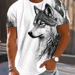 Pack Of 2 White , Black & Golden Cotton Printed Casual T-Shirt For Men