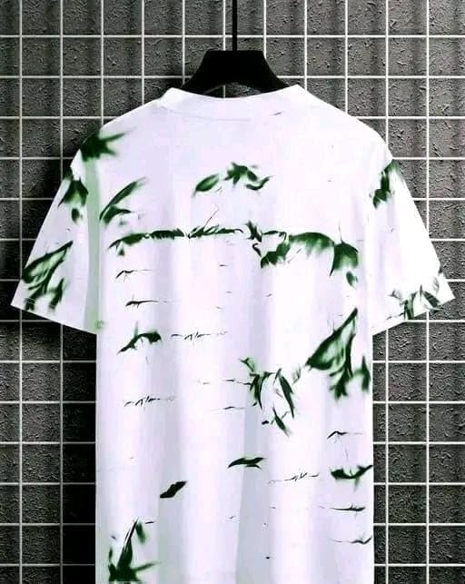 Pack Of 2 White , Black & Green Cotton Printed Casual T-Shirt For Men