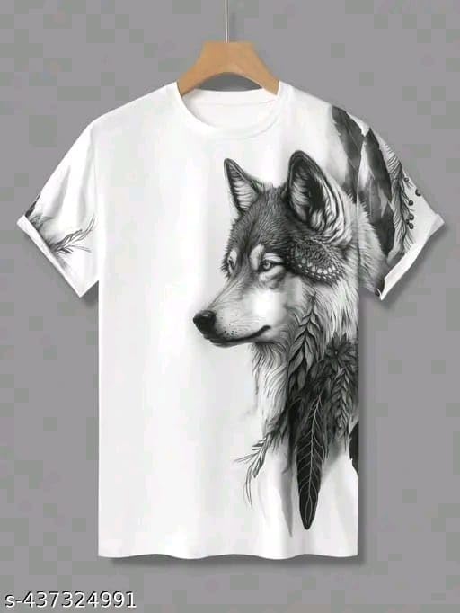 Pack Of 2 White & Black Cotton Printed Casual T-Shirt For Men