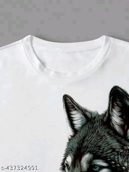 Pack Of 2 White & Black Cotton Printed Casual T-Shirt For Men