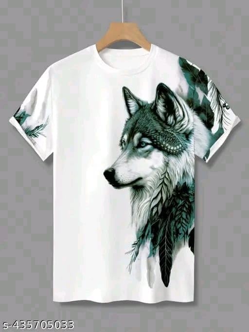 Pack Of 2 White , Black & Green Cotton Printed Casual T-Shirt For Men