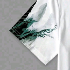 Pack Of 2 White , Black & Green Cotton Printed Casual T-Shirt For Men
