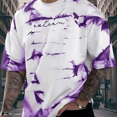 Pack Of 2 White , Green & Purple Cotton Printed Casual T-Shirt For Men